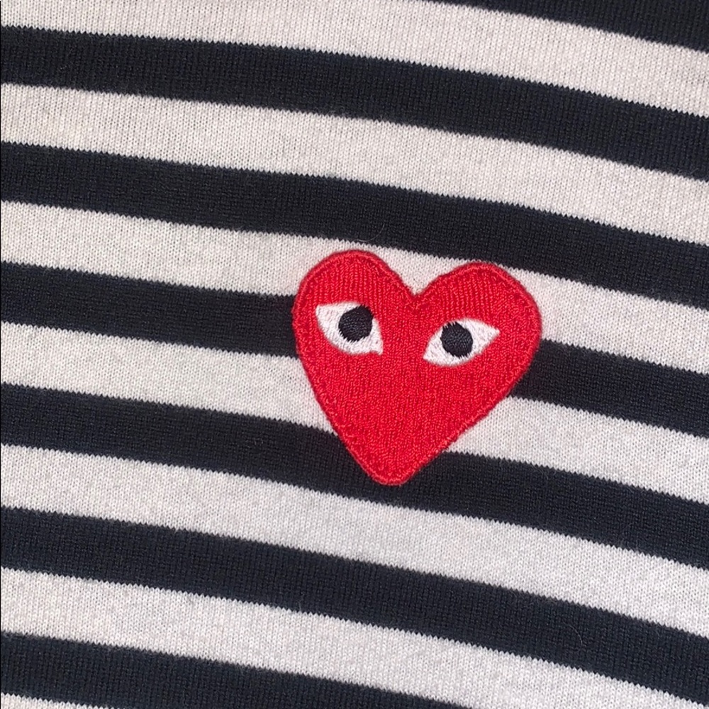 Black Striped CDG Commes des Garçons Tee - Picture 4 of 7